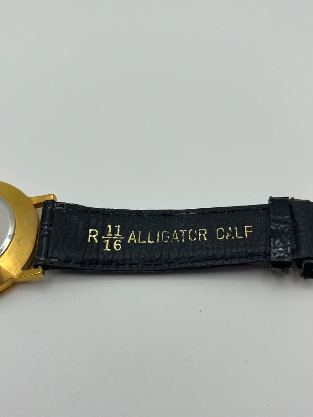 Men's Pacific Pride Gold Case Black Leather Strap Watch
